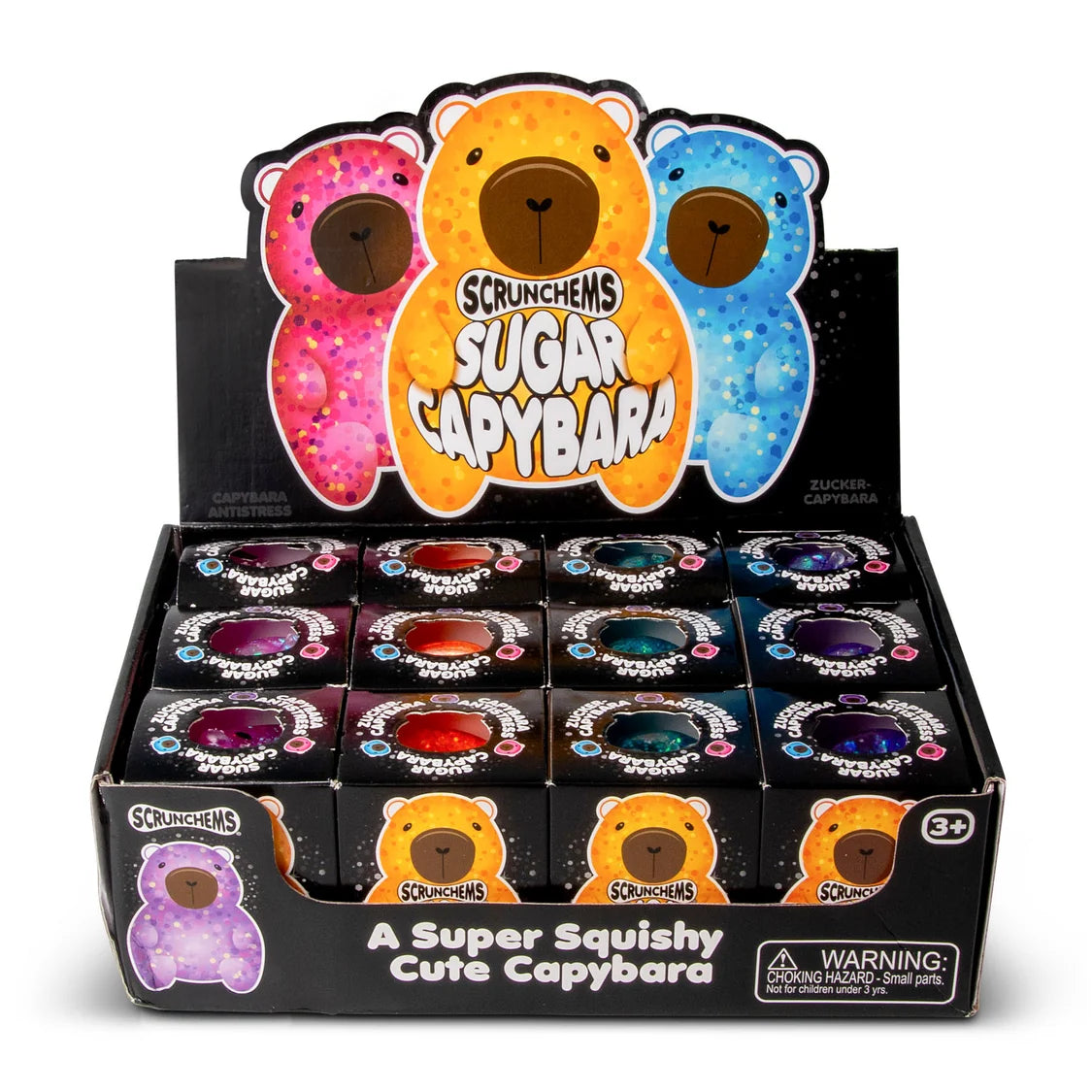 Scrunchems Sugar Capybara Squishy - Glitter Gel Fidget Toy
