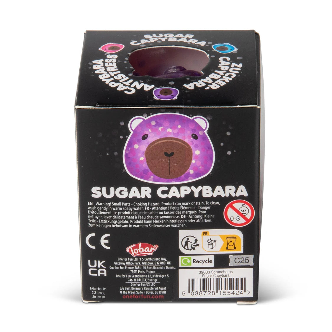 Scrunchems Sugar Capybara Squishy - Glitter Gel Fidget Toy