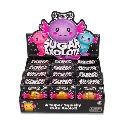 Scrunchems Sugar Axolotl - Squeezable Sensory Toy