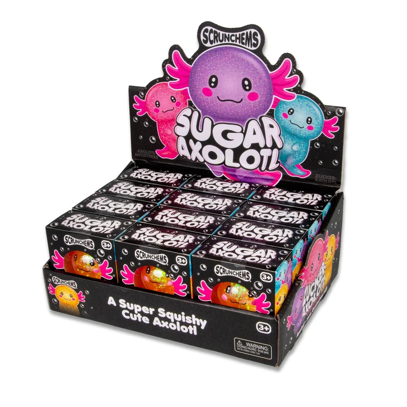 Scrunchems Sugar Axolotl - Squeezable Sensory Toy