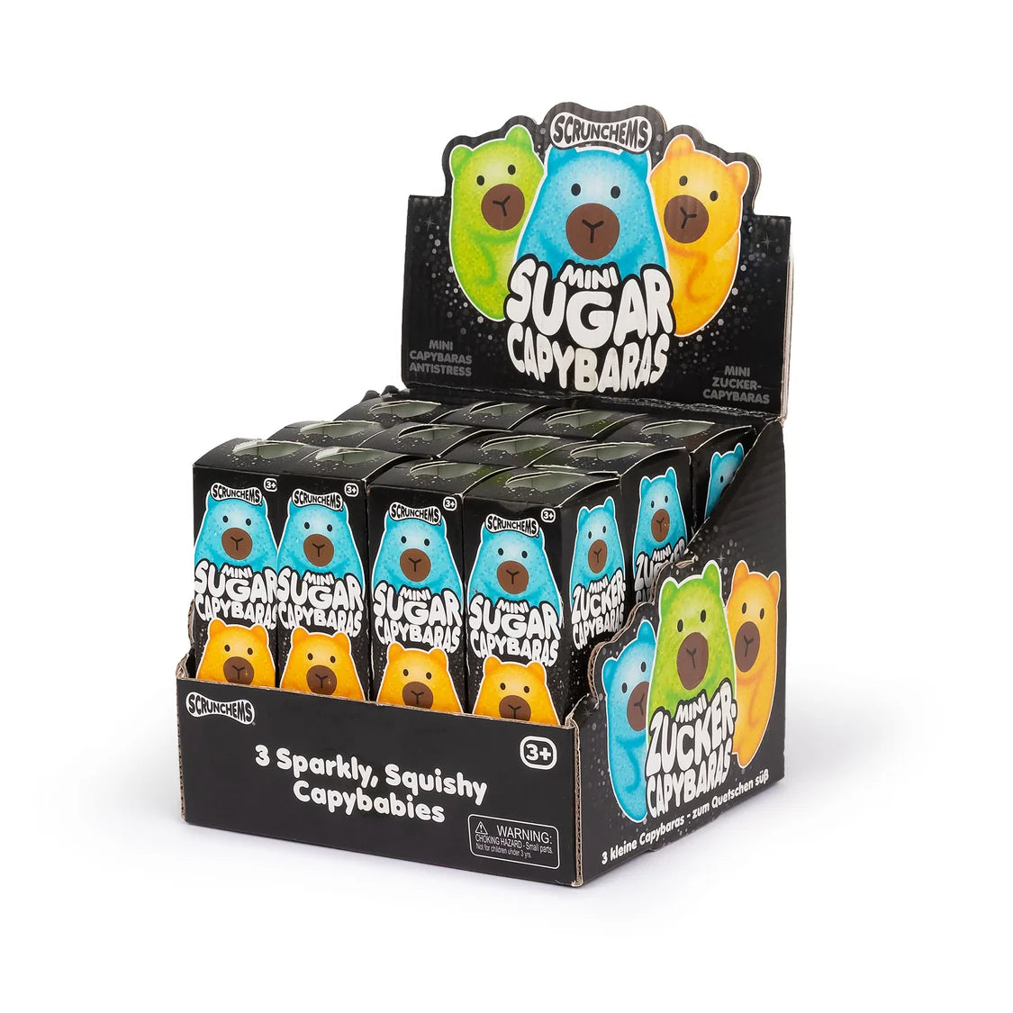 Scrunchems Mini Sugar Capybaras 3 Pack - Gel Squishy Fidget Toys
