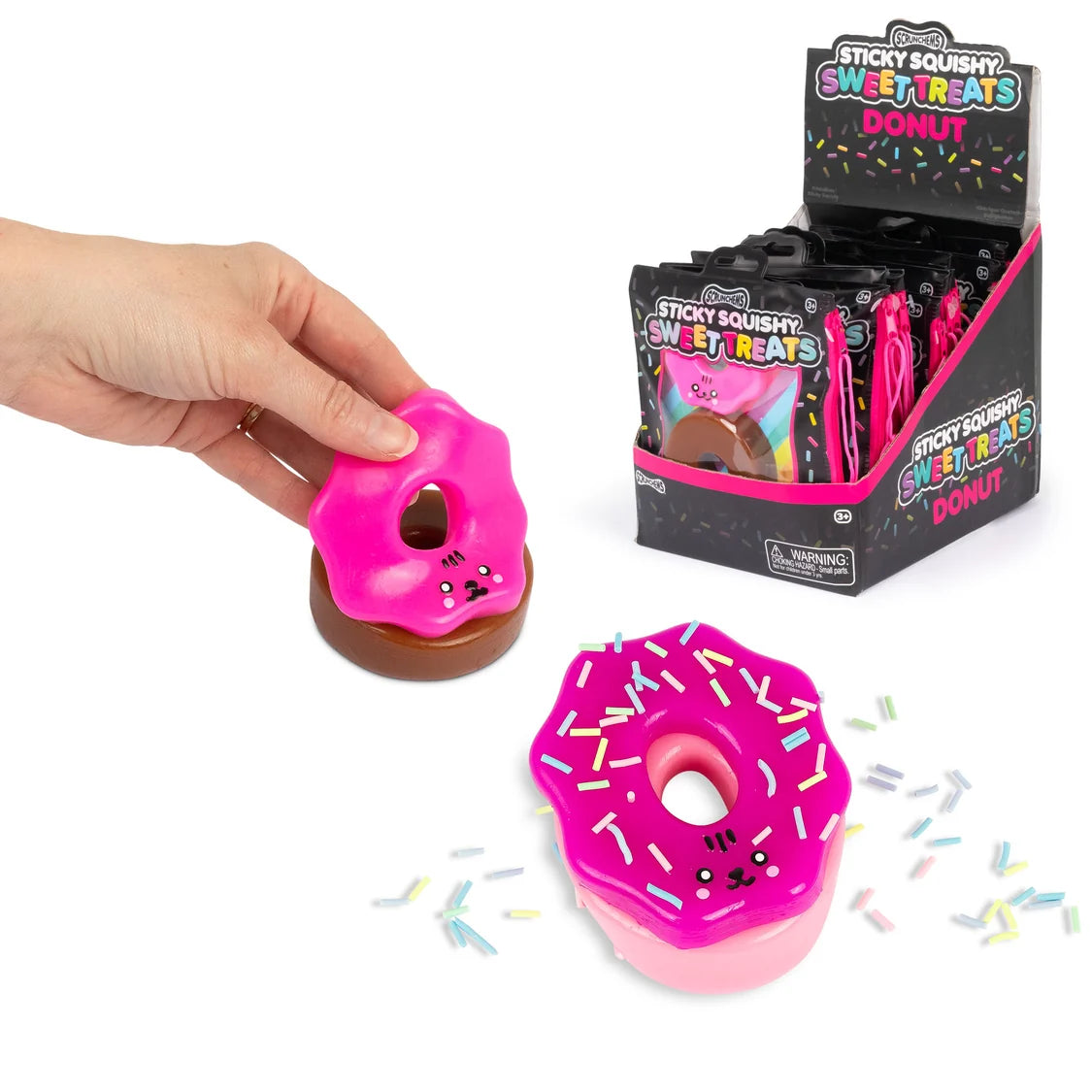 Scrunchems Sweet Treats Sticky Squishy Donut - Customisable Sensory Toy