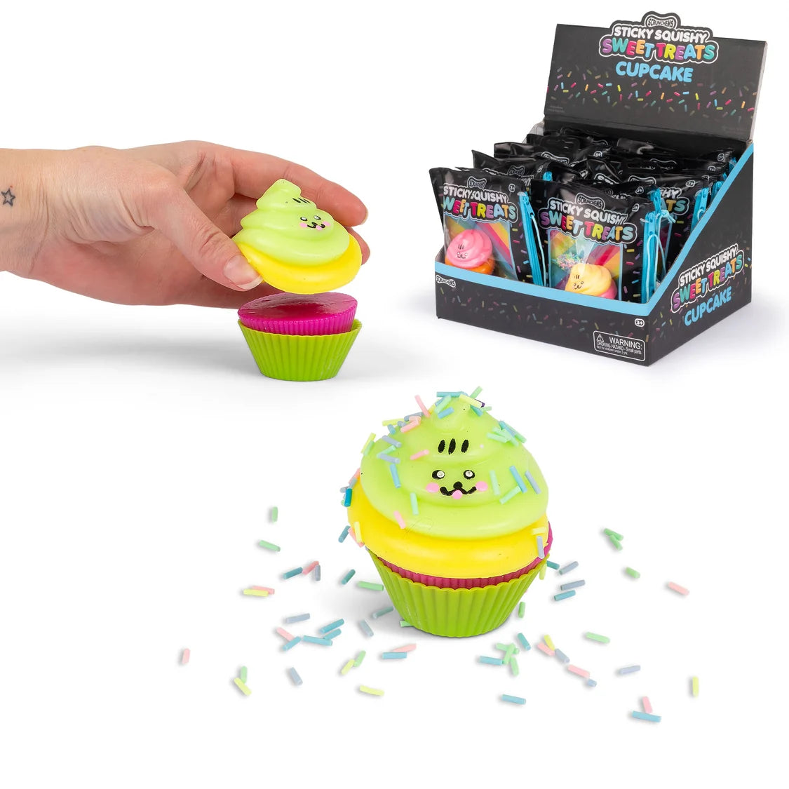 Scrunchems Sweet Treats Sticky Squishy Cupcake - Customisable Sensory Toy