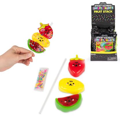 Scrunchems Sweet Treats Sticky Squishy Fruit Stack- Customisable Sensory Toy