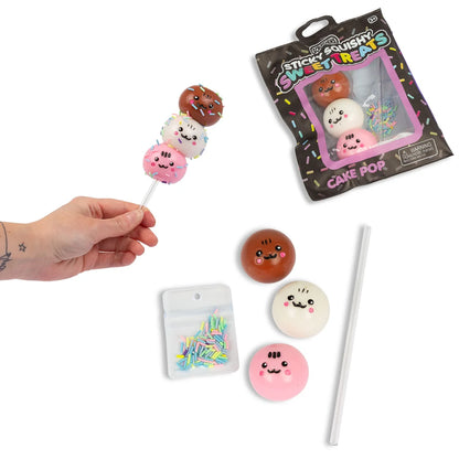 Scrunchems Sweet Treats Sticky Squishy Cake Pop - Customisable Sensory Toy