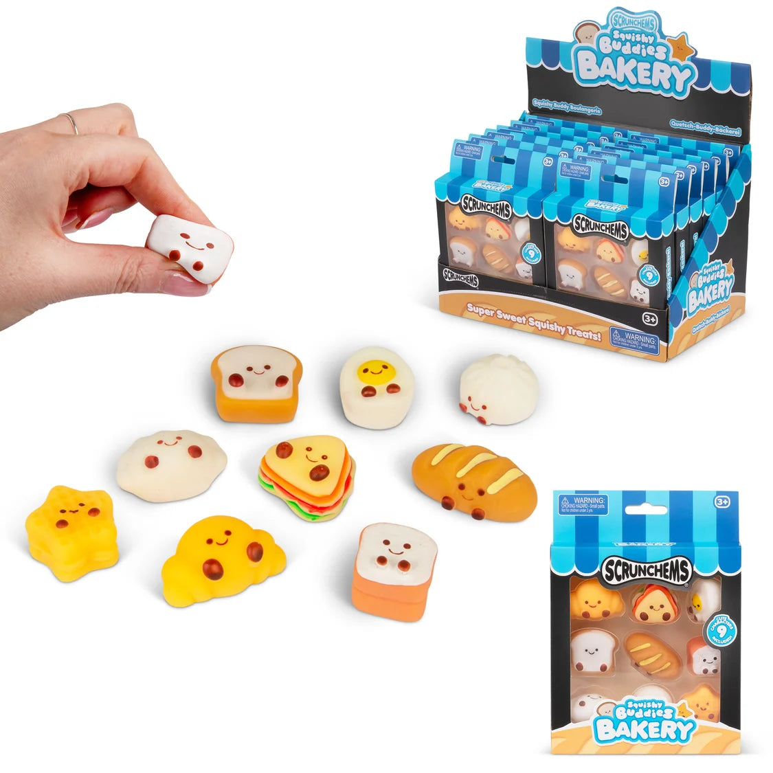 Scrunchems Squishy Buddies Bakery - 9 Pack Mochi Squishies