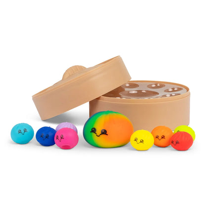 Scrunchems Mega Rainbow Dumpling Set - 9 Piece Squishy Toy Bundle