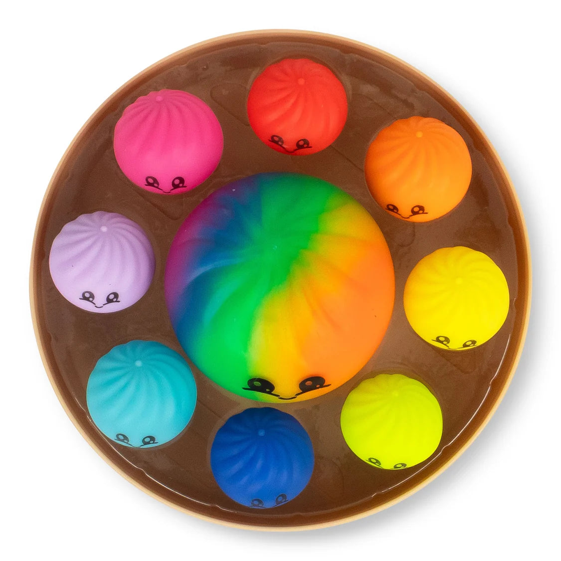 Scrunchems Mega Rainbow Dumpling Set - 9 Piece Squishy Toy Bundle
