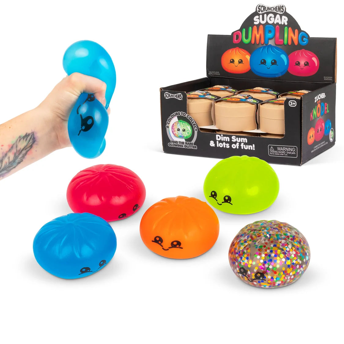 Scrunchems Sugar Dumpling Squishy Fidget Toy - Glow in the Dark Chance