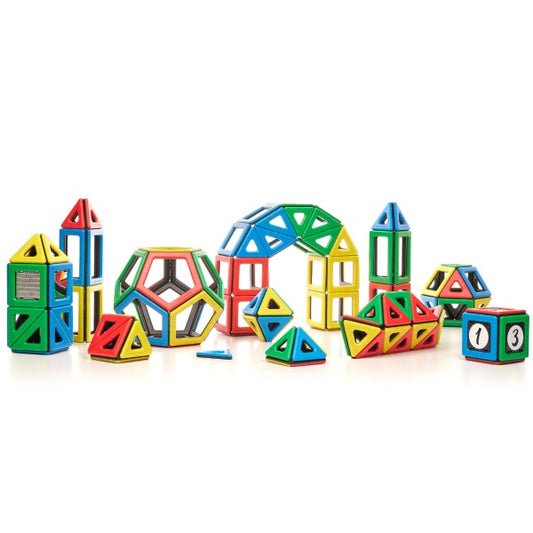 Magnetic Polydron Super Class Set - 184-Piece Classroom Kit