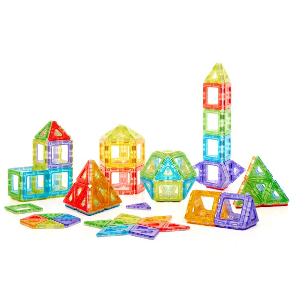 Translucent Magnetic Polydron Class Set - 128-Piece Group Kit
