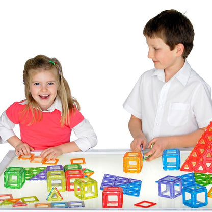 Translucent Magnetic Polydron Class Set - 128-Piece Group Kit