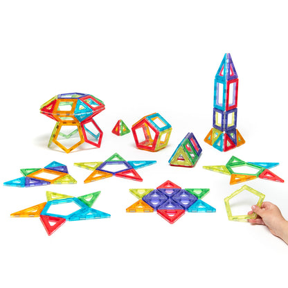 Translucent Magnetic Polydron Exploration Set - 100-Piece Kit