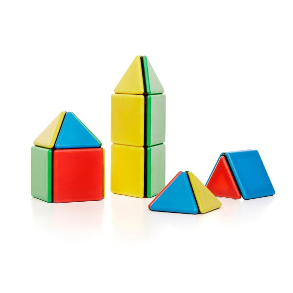 Solid Magnetic Polydron Starter Set - 24-Piece First Shapes Kit