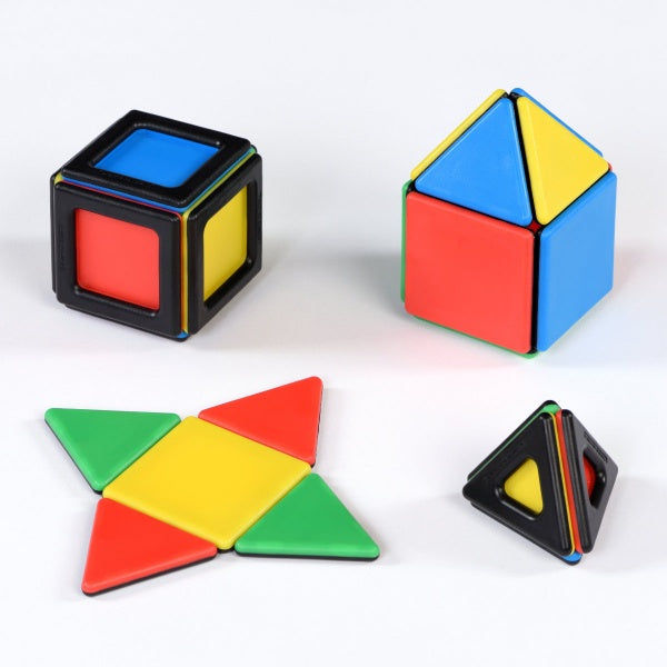 Solid Magnetic Polydron Starter Set - 24-Piece First Shapes Kit