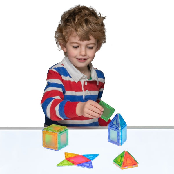 Translucent Solid Magnetic Polydron Starter Set - 24 Pieces