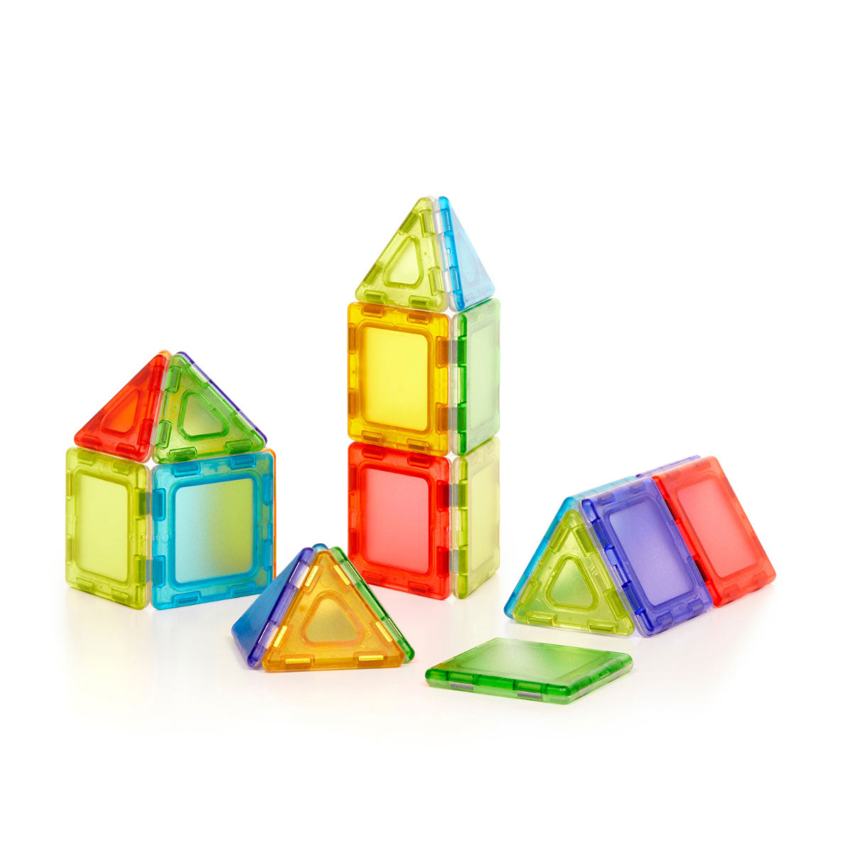 Translucent Solid Magnetic Polydron Starter Set - 24 Pieces