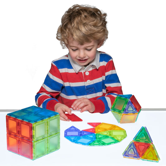 Translucent Solid Magnetic Polydron Class Set - 72 Pieces