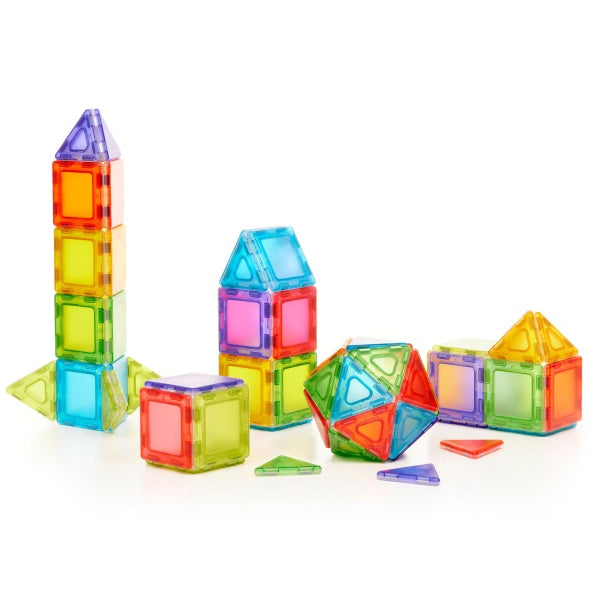 Translucent Solid Magnetic Polydron Class Set - 72 Pieces