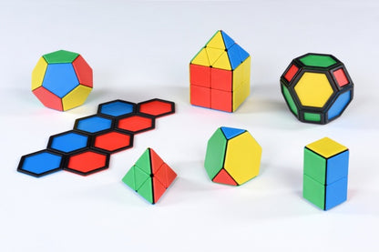 Solid Magnetic Polydron Essential Shapes Set - 104-Piece Kit