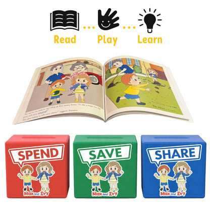 Max and Ivy Learn to Spend, Share and Save – Financial Literacy Story Set