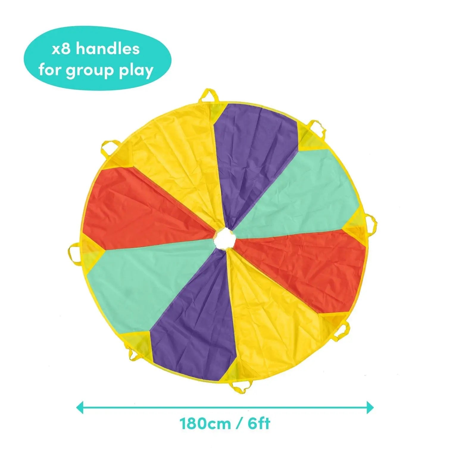 6ft Parachute Play Tent Kids Game with 8 Handles | The Dyslexia Shop