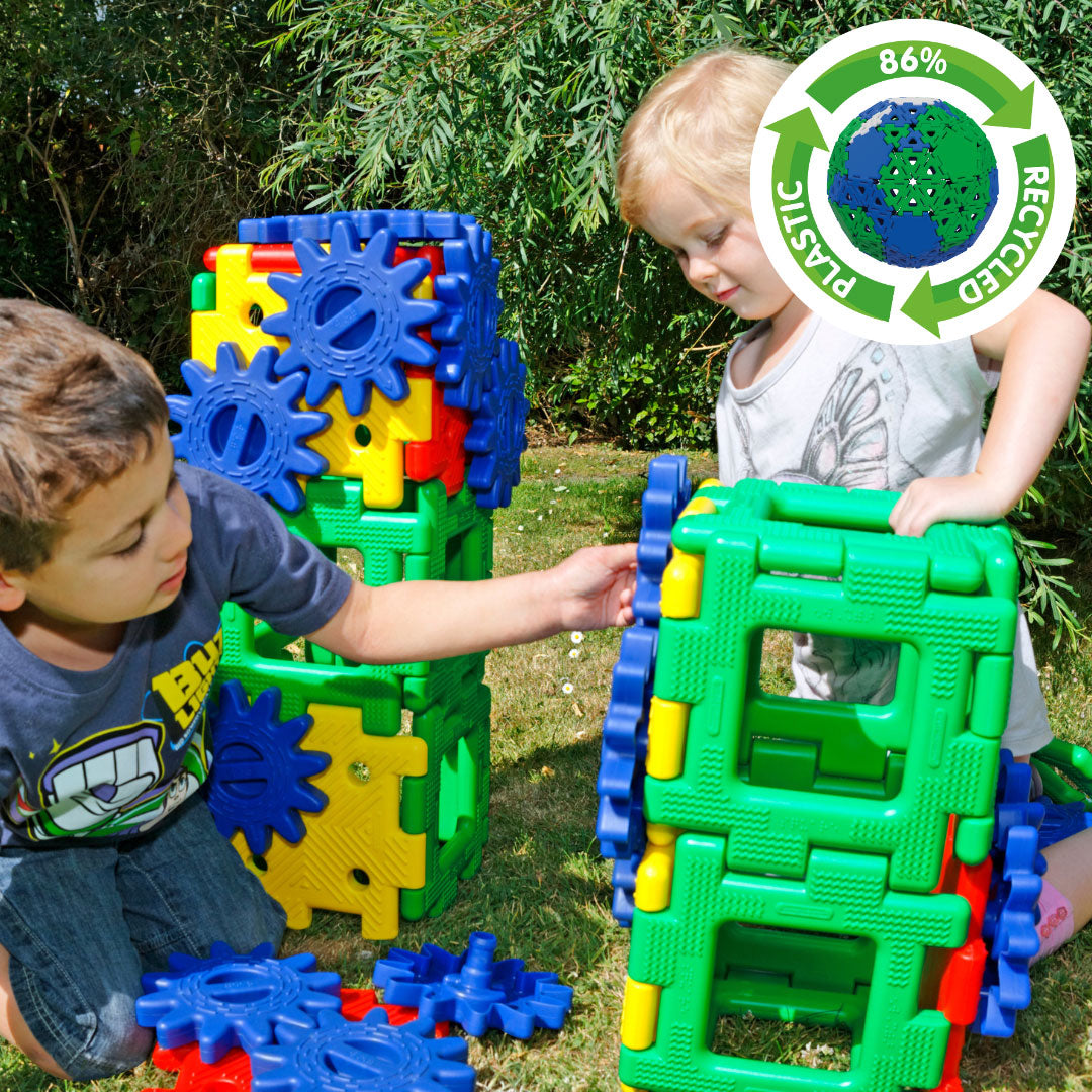 Giant Polydron Gears Recycled Plastic -- Hands-On STEM and Engineering