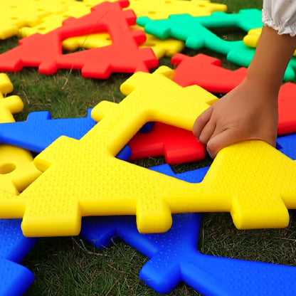 XL Polydron Set 1 - 12-Piece Outdoor Geometry Construction Set, Age 2+