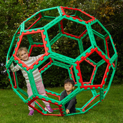 XL Polydron Buckyball - 32-Piece Giant STEM Construction Set
