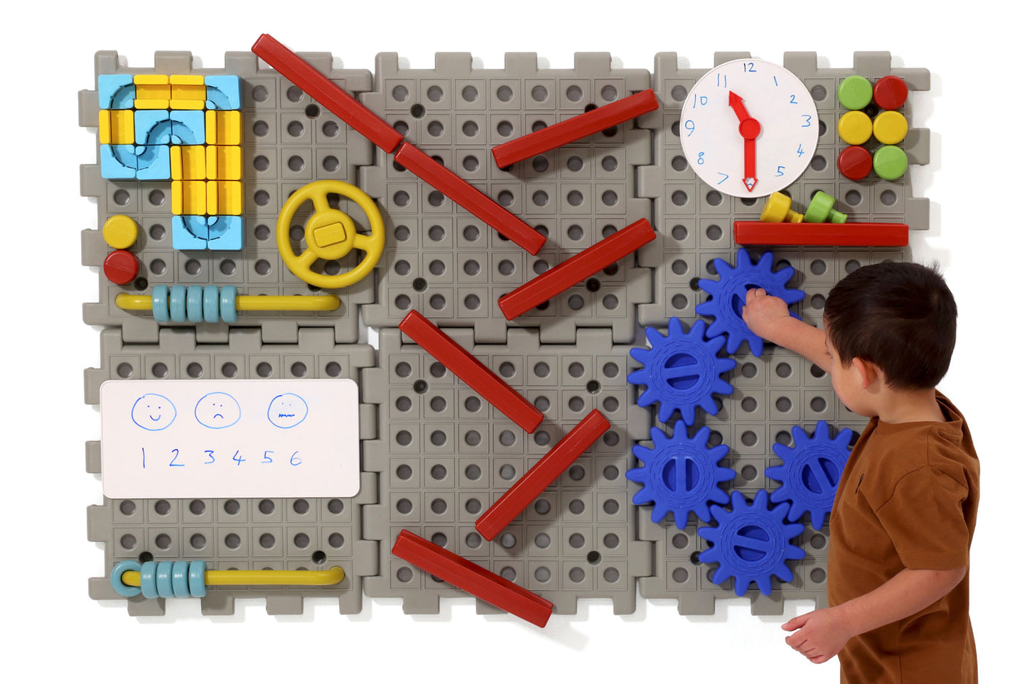 XL Polydron Busy Board - Fine Motor and Fidget Activity Set, Age 2+