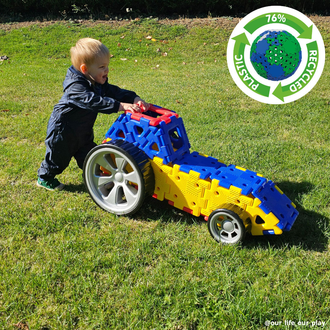 Giant Polydron Vehicle Builders Set Recycled Plastic -- Themed Construction and Geometry