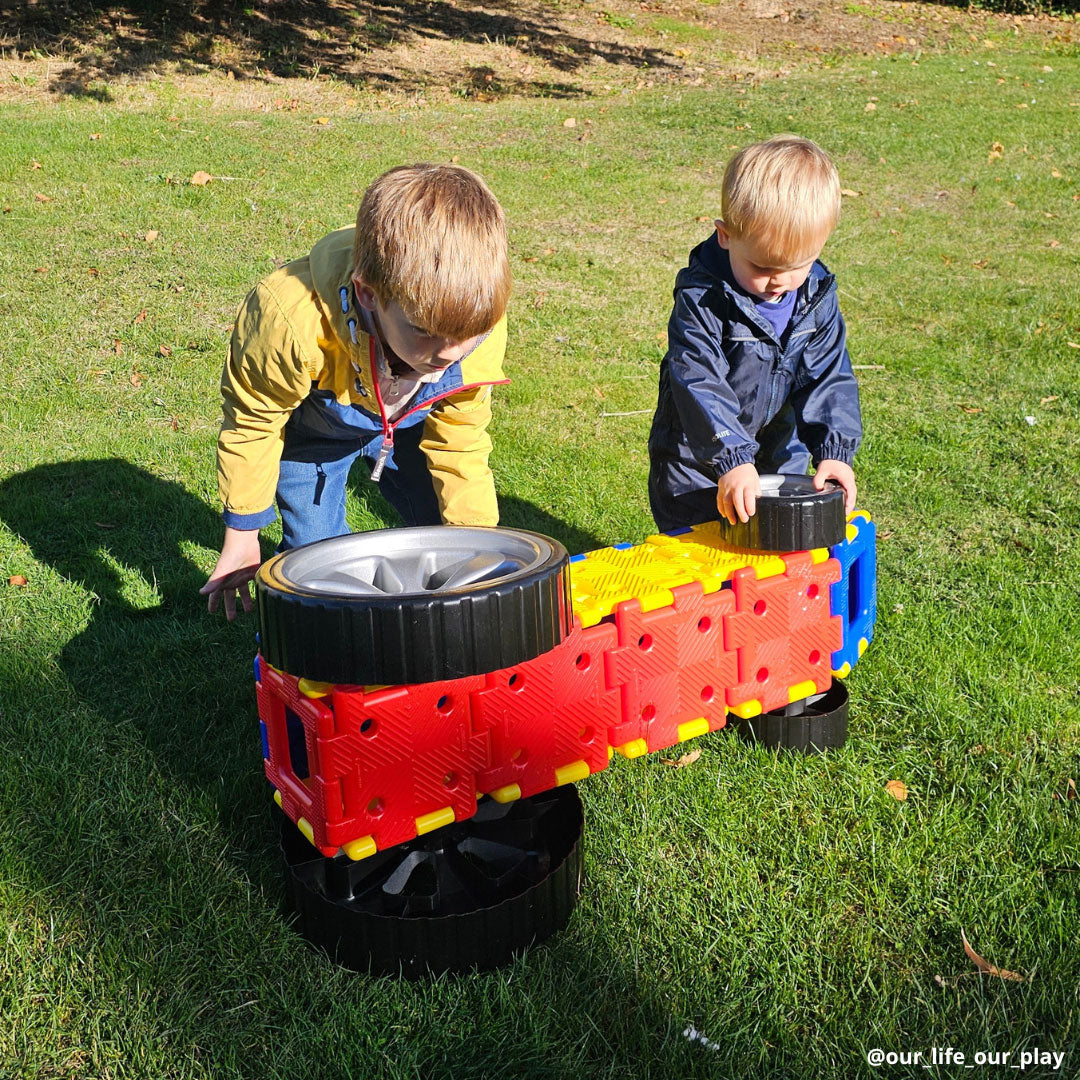 Giant Polydron Vehicle Builders Set Recycled Plastic -- Themed Construction and Geometry