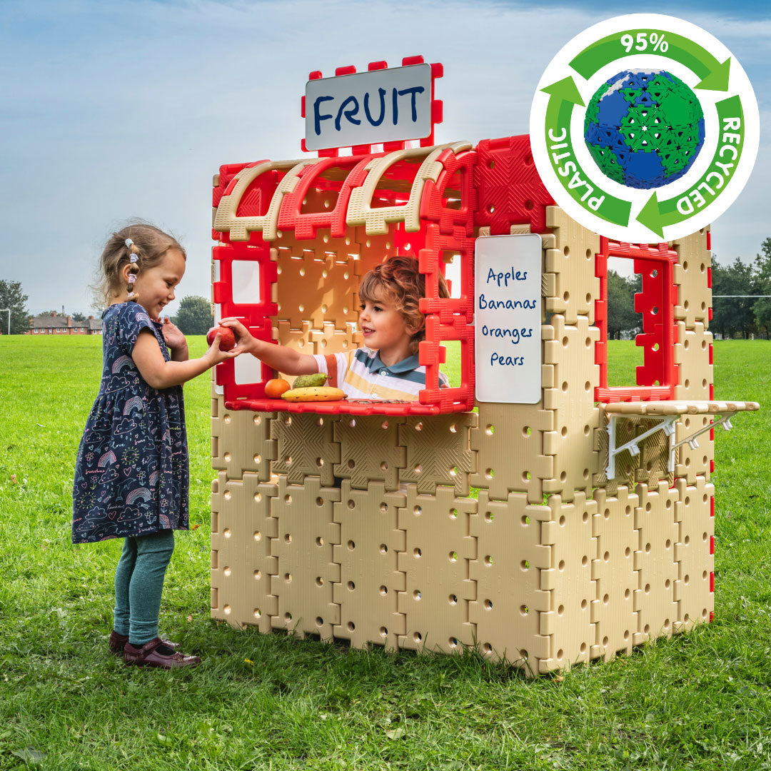 Giant Polydron Build-A-Shop - 83-Piece Role Play Construction Set