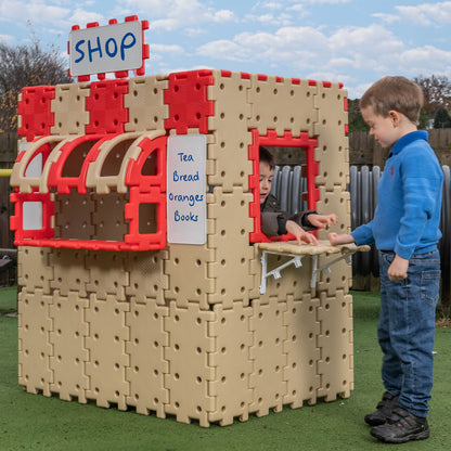 Giant Polydron Build-A-Shop - 83-Piece Role Play Construction Set