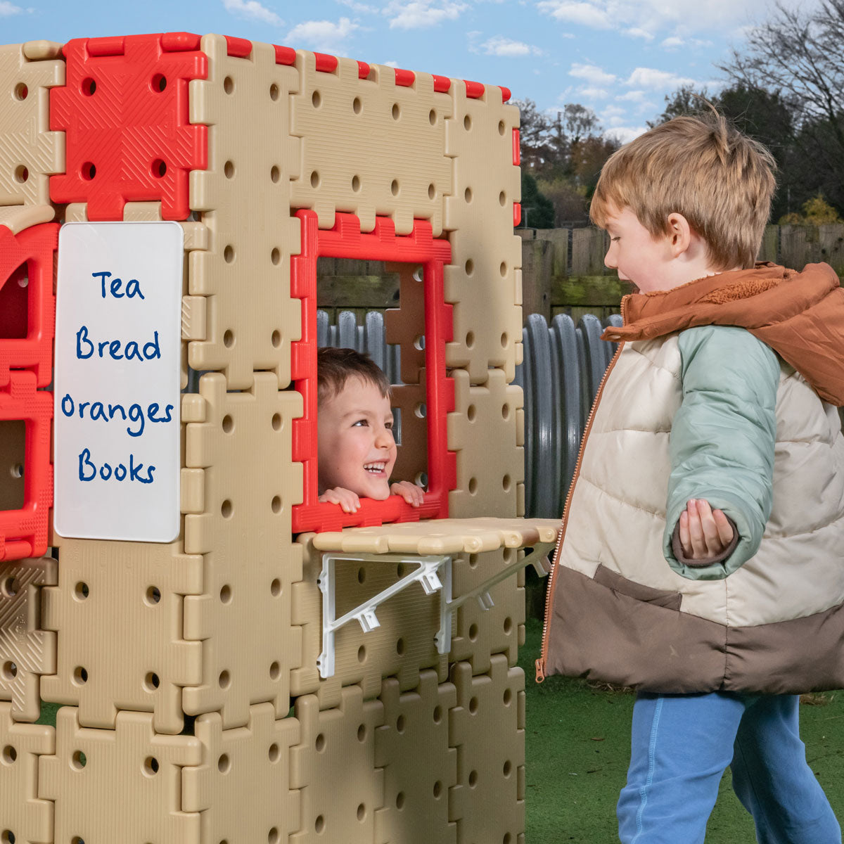 Giant Polydron Build-A-Shop - 83-Piece Role Play Construction Set