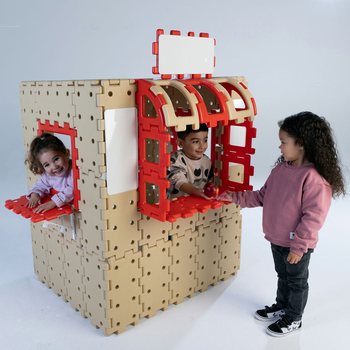 Giant Polydron Build-A-Shop - 83-Piece Role Play Construction Set