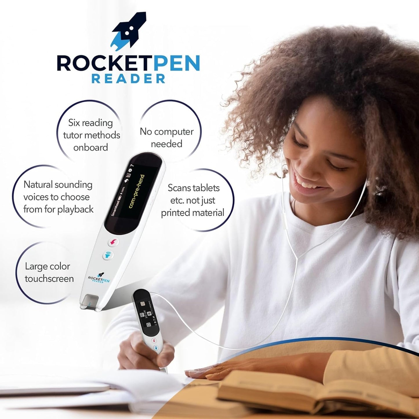 RocketPen Reader – Assistive Reading Pen for Dyslexia and Learning Support