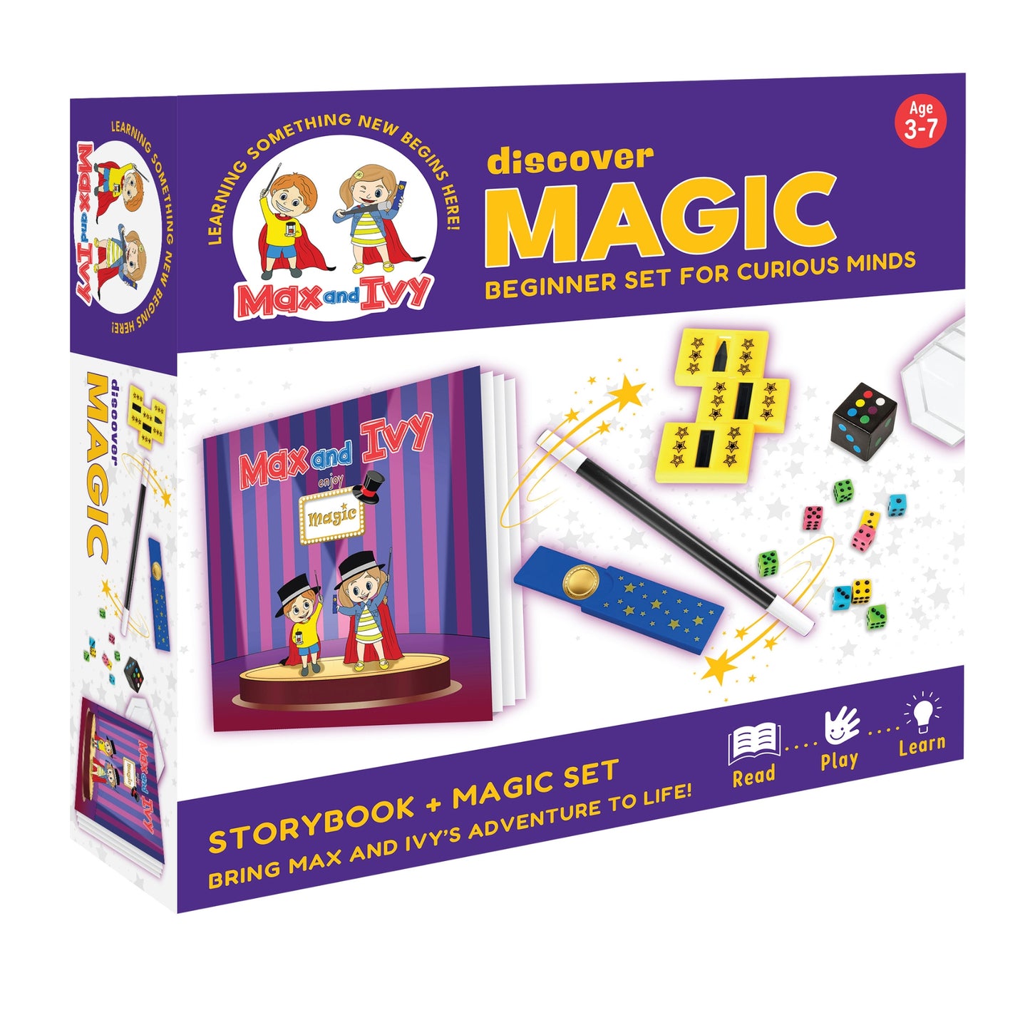 Max and Ivy Discover Magic – Read, Play, Learn Story and Magic Set