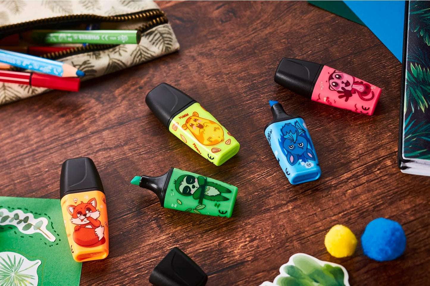 Stabilo Boss Mini Animal Vibes Highlighters (5 Pack) – Fun Learning Support for All Ages