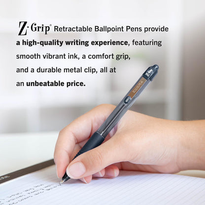 Zebra Pen Z-Grip Retractable Ballpoint Pen - Pack of 8