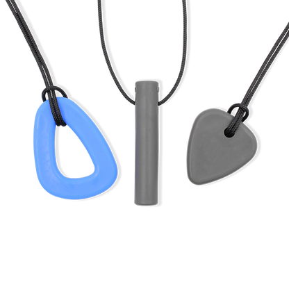ARK Nail Biting Chew Pack – 3 Thin Chew Necklaces, Variety Set