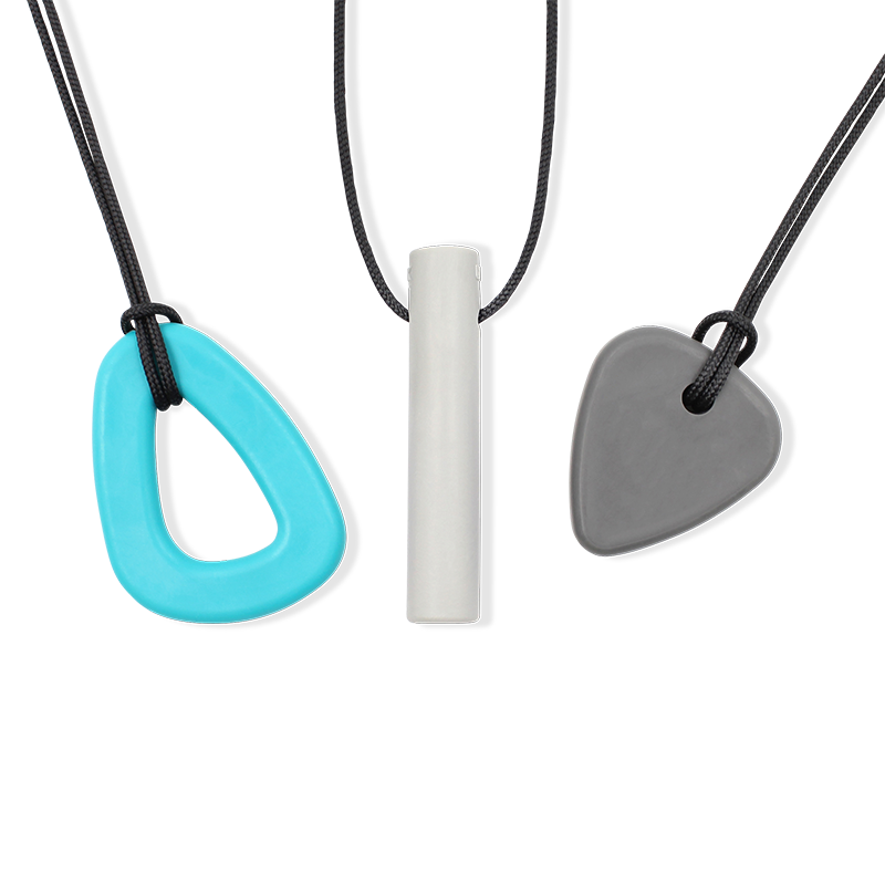 ARK Nail Biting Chew Pack – 3 Thin Chew Necklaces, Variety Set