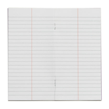 RHINO 8 x 4" Exercise Book Purple Cover - 8mm Lined + Centre Margin | 32pg/10pk