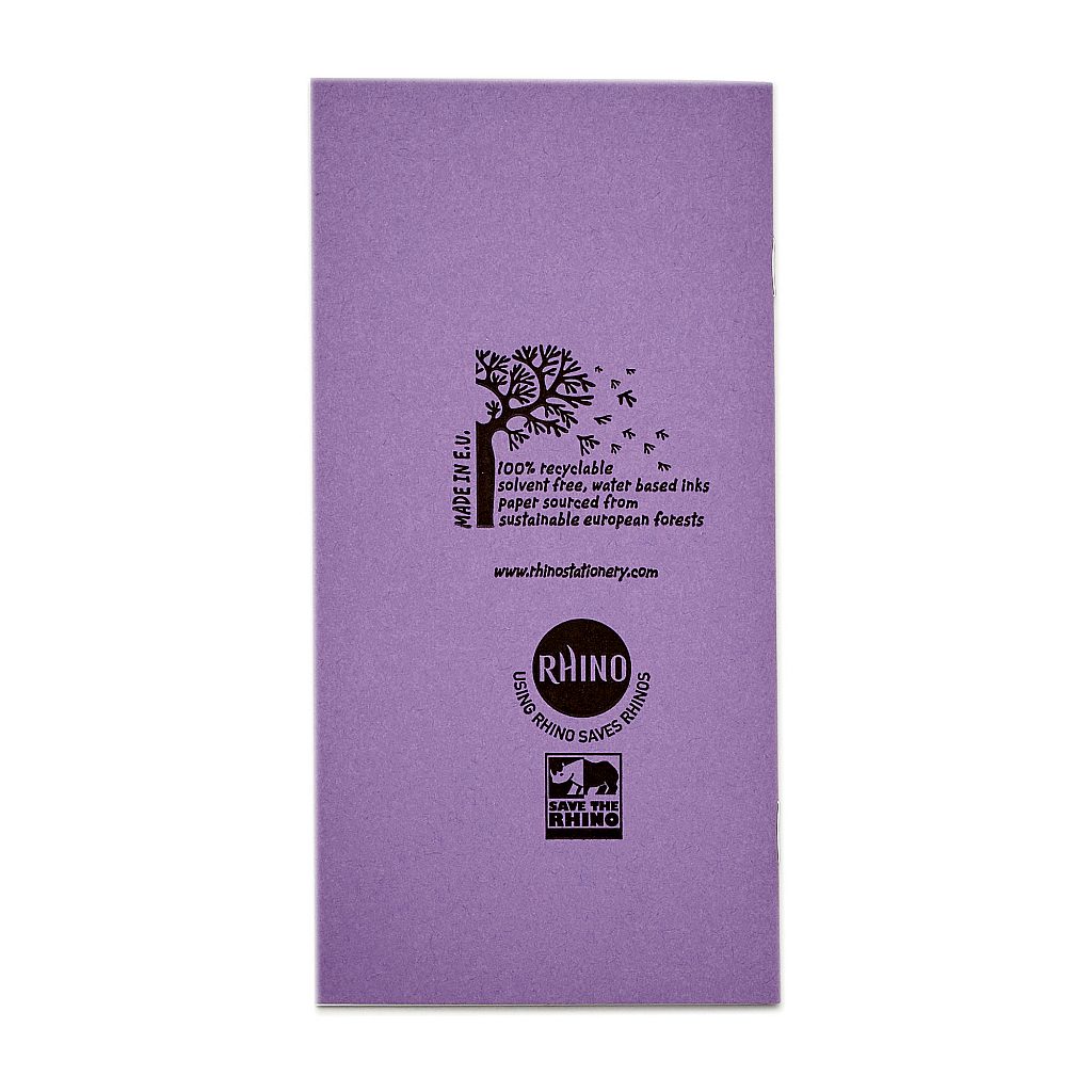 RHINO 8 x 4" Exercise Book Purple Cover - 8mm Lined + Centre Margin | 32pg/10pk