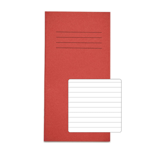 RHINO 8 x 4" Exercise Book Red Cover - 12mm Lined | 32pg/10pk