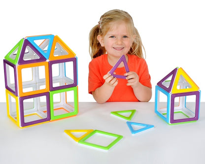MegaMag Polydron Set - 36-Piece Large Magnetic Shape Kit