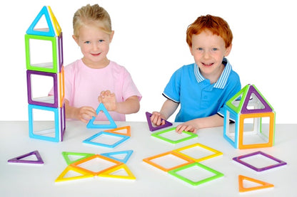 MegaMag Polydron Set - 36-Piece Large Magnetic Shape Kit