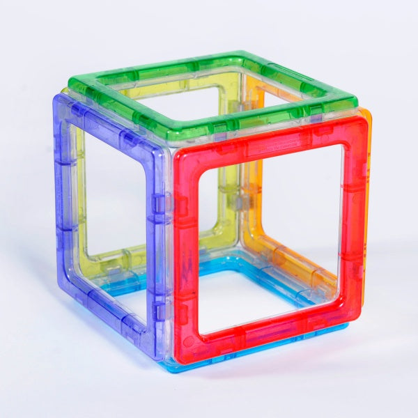 Crystal MegaMag Polydron Set - 36-Piece Magnetic Shape Kit