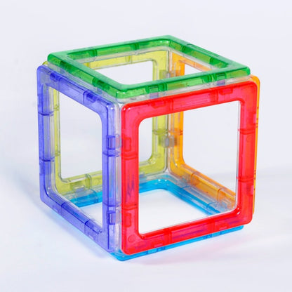 Crystal MegaMag Polydron Set - 36-Piece Magnetic Shape Kit