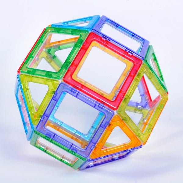 Crystal MegaMag Polydron Set - 36-Piece Magnetic Shape Kit